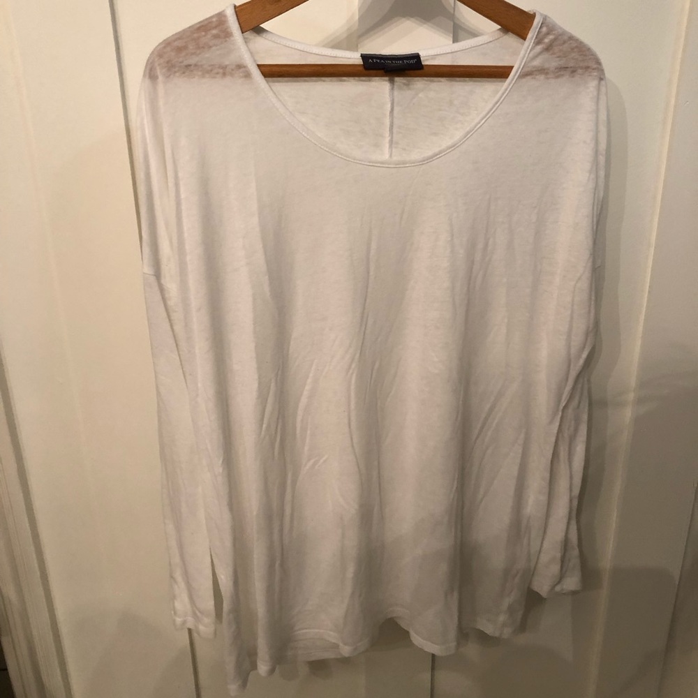 Classic white maternity tunic shirt